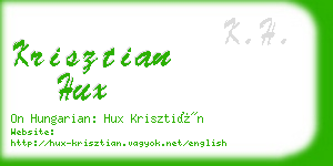 krisztian hux business card